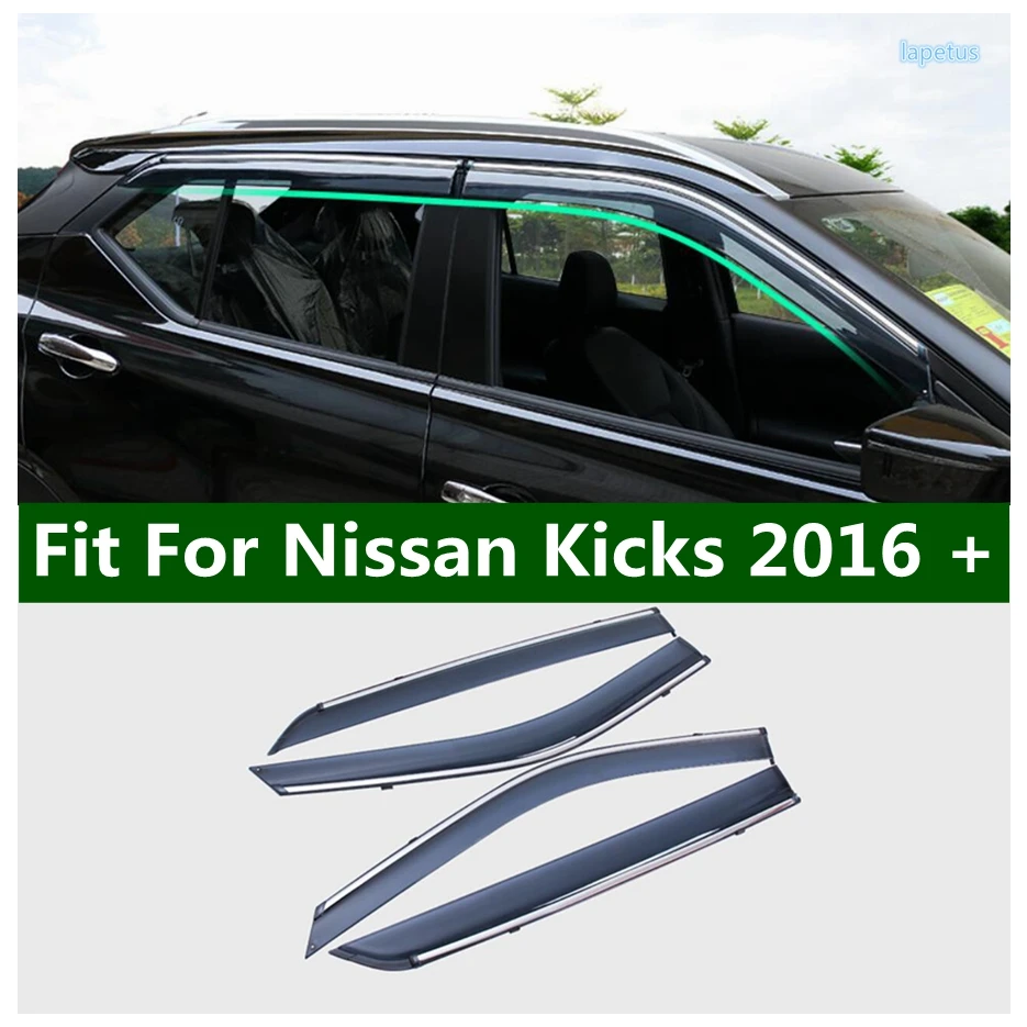 

Side Window Visors Awnings Wind Rain Eyebrow Dedicated Guard Vent Panel Cover Fit For Nissan Kicks 2016 - 2022 Car Accessories