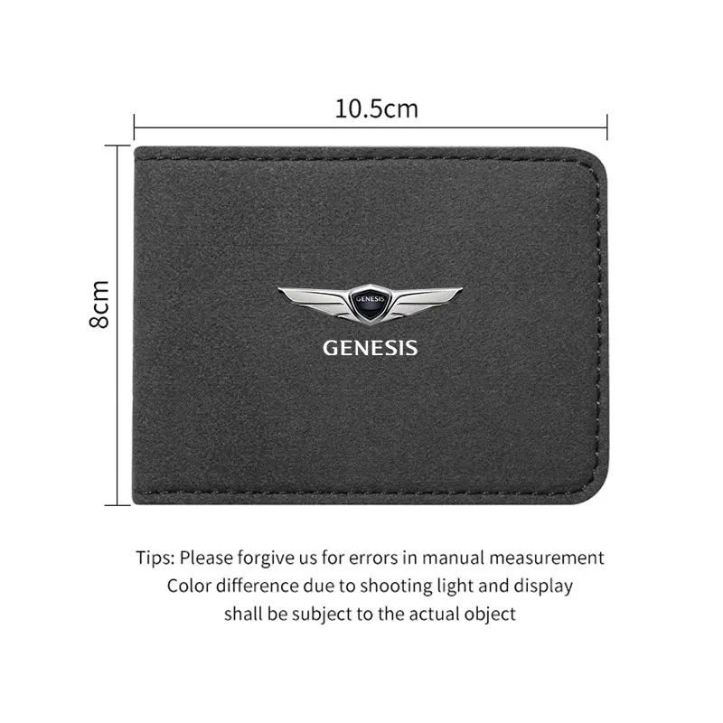 กระเป๋าหนังใส่ใบขับขี่สำหรับรถยนต์เจเนซิส คูเป้ G80 G70 GV60 GV70 GV80 BH GH G90 X GV90 พร้อมช่องใส่บัตรธุรกิจ