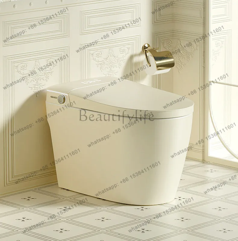 Light smart toilet with water tank foam shield foot feeling clamshell smart no water pressure limit