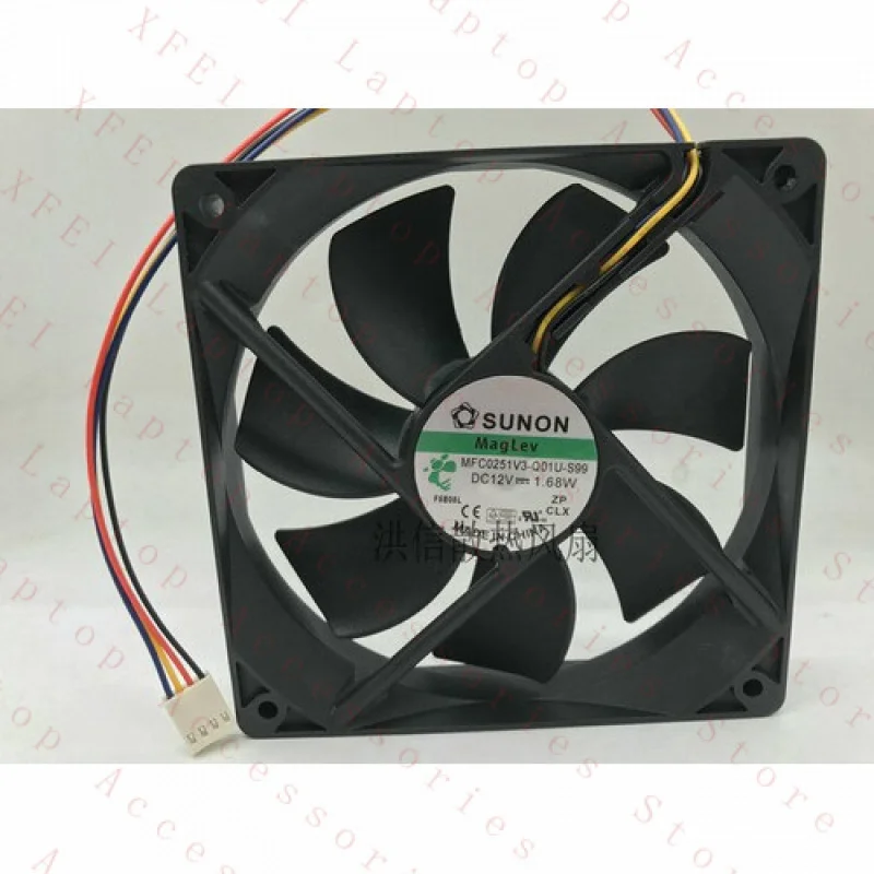 

F for Sunon MFC0251V3-Q01U-S99 12V 1.68W 12CM quiet cooling fan