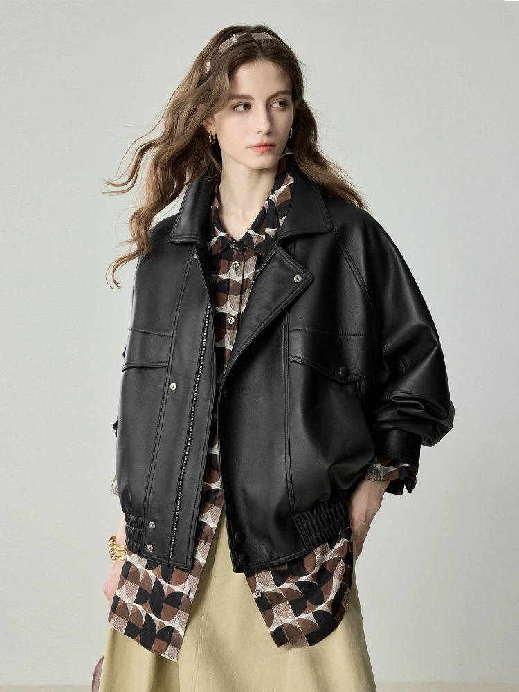 Retro Sheepskin Motorcycle Jacket