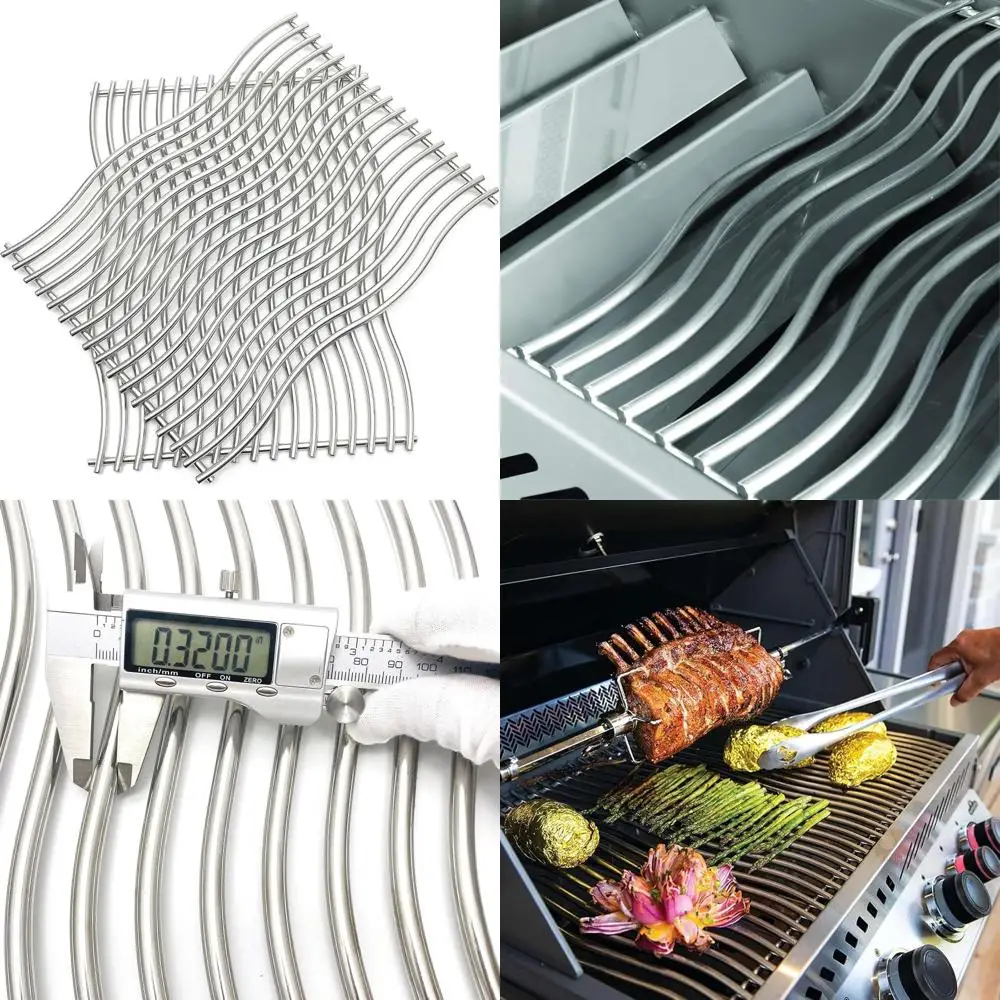 

17.75 Stainless Steel Double Waved Grill Grates for Napoleon Prestige 500, Pro 500, LEX 485, S83011 Gas Grills