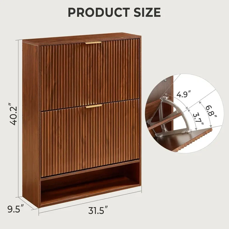 Flip Top Shoe Storage Cabinet Entryway Bench Hallway Organizer Narrow Console Table for Home Doorway Space Saving Furniture