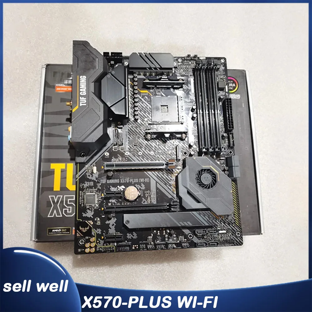 For A-S-U-S  Motherboard Socket AM4 DDR4 128GB For R5 2600E 9 3900X TUF GAMING X570-PLUS WI-FI