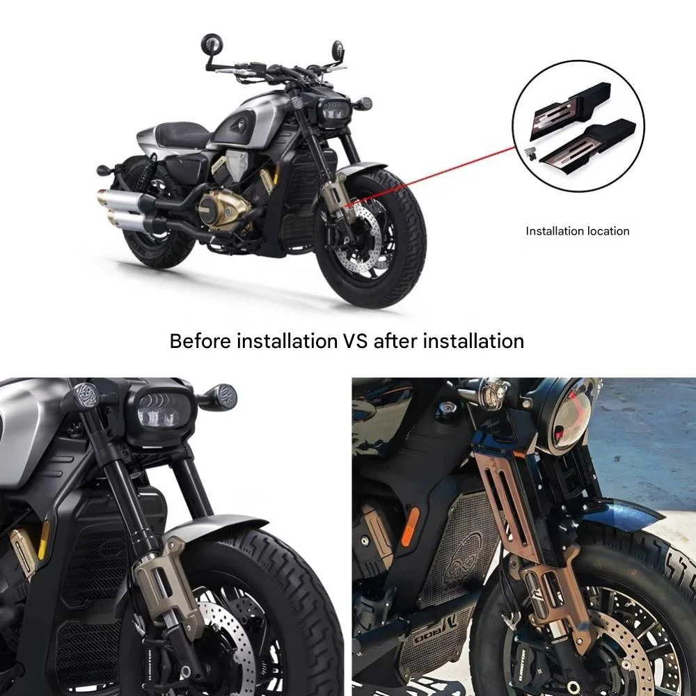 For QJMOTOR SRV 600 front shock absorber decorative cover qjmotor 600srv sr600v Srv600 shock absorber cover protective cover