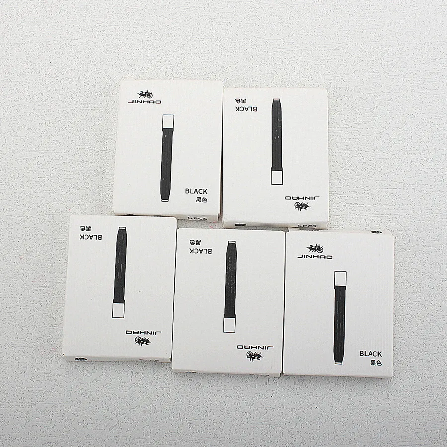 Jinhao 10 Metal /20 Fountain Pen Ink with disposable ink protector /6pcs ink Sacs (Black color)