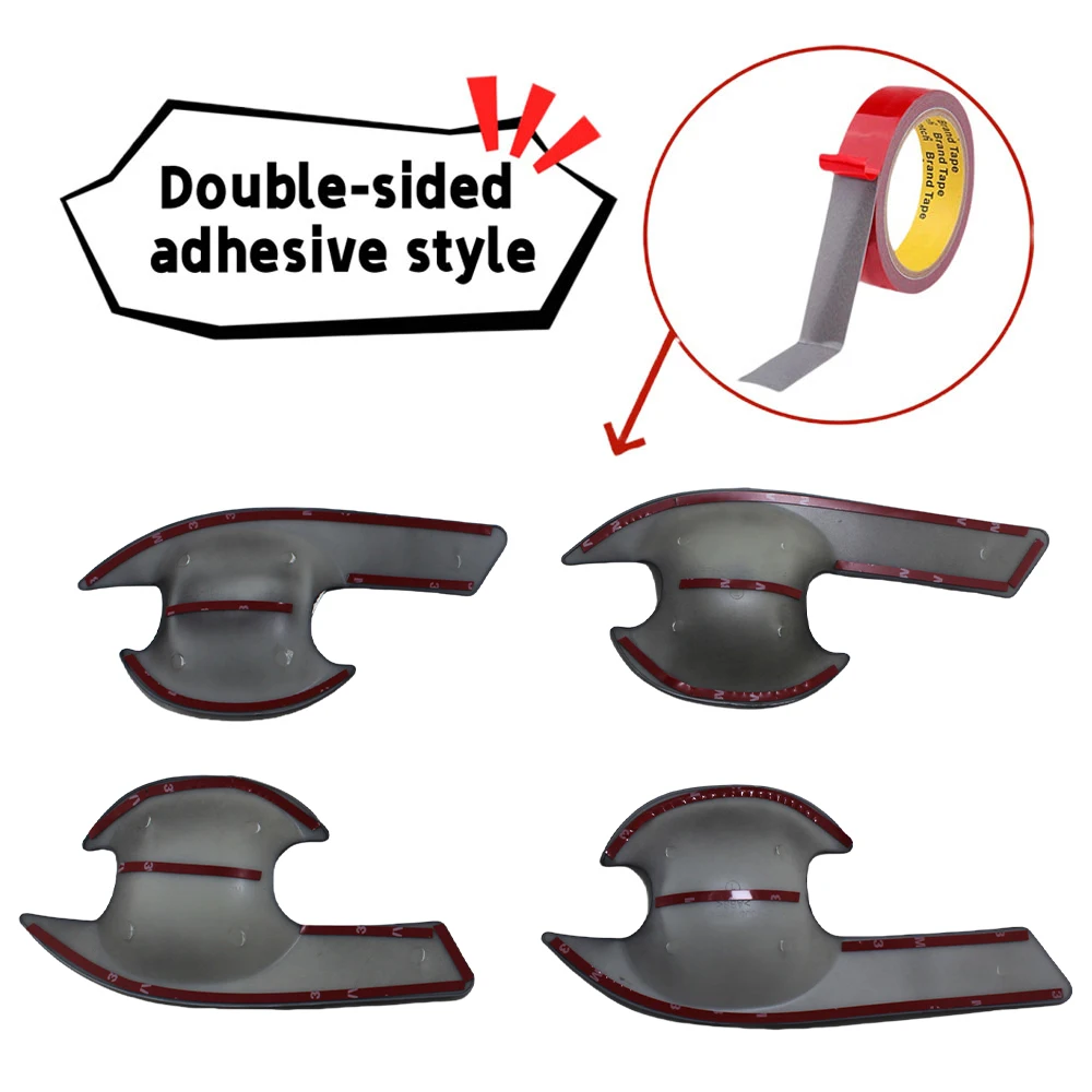 Błyszczące czarne włókno węglowe do Toyota Prius ZVw30 2010 2011 2012 2013 2014 2015 Naklejki na klamki drzwi Akcesoria samochodowe