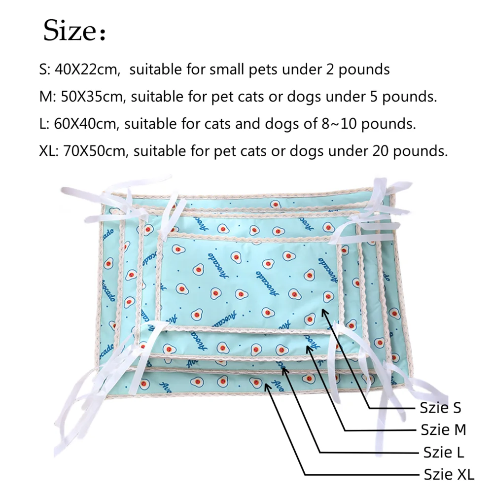 Summer Ice Silk Pet Kittens Platform Mats Bundleable Summer Cooling Cushion Double Sided Usese Cage Mattresses Cat Accessories