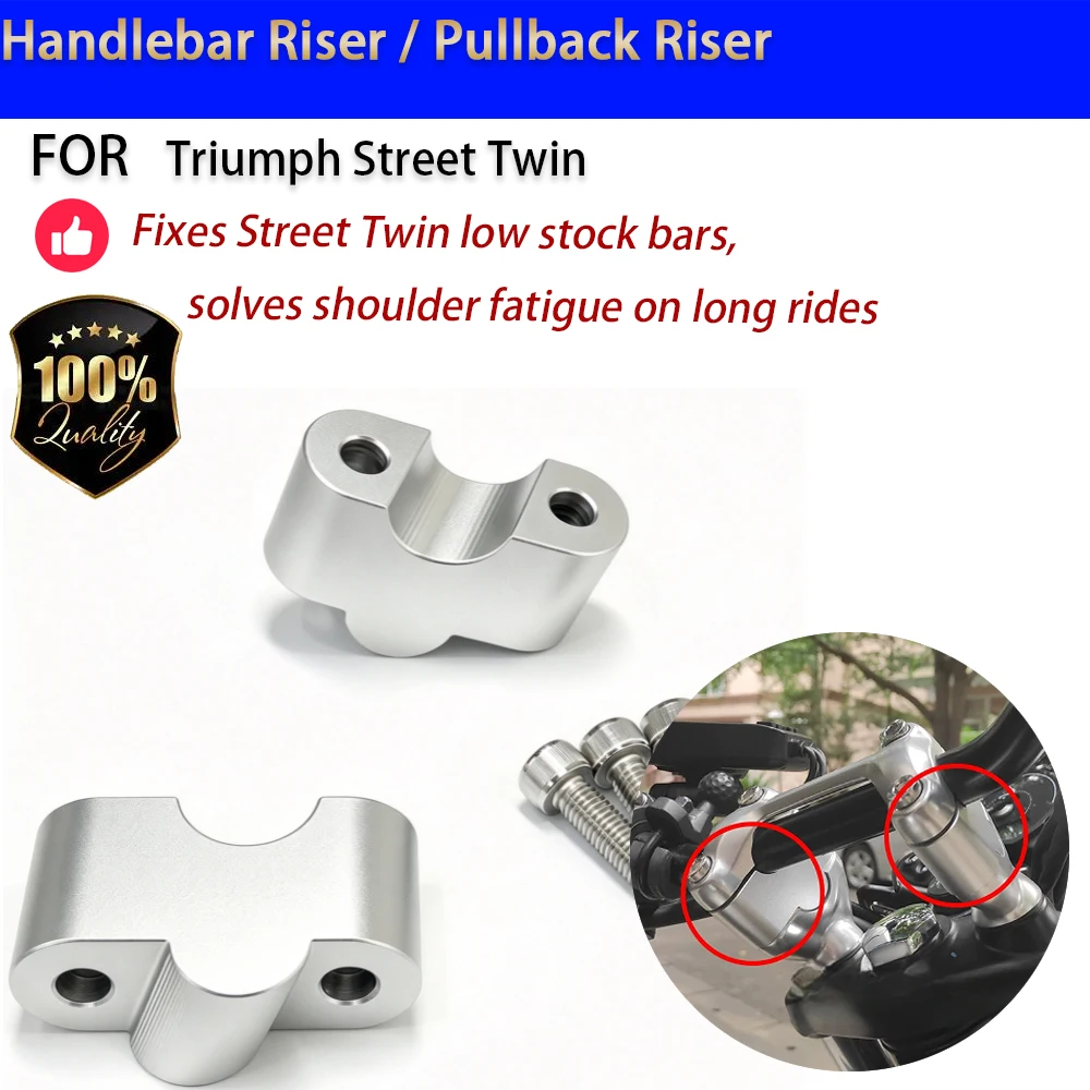For Triumph Street Twin Handlebar Riser Bar Riser Elevador Manillar Moto Accesorios Moto