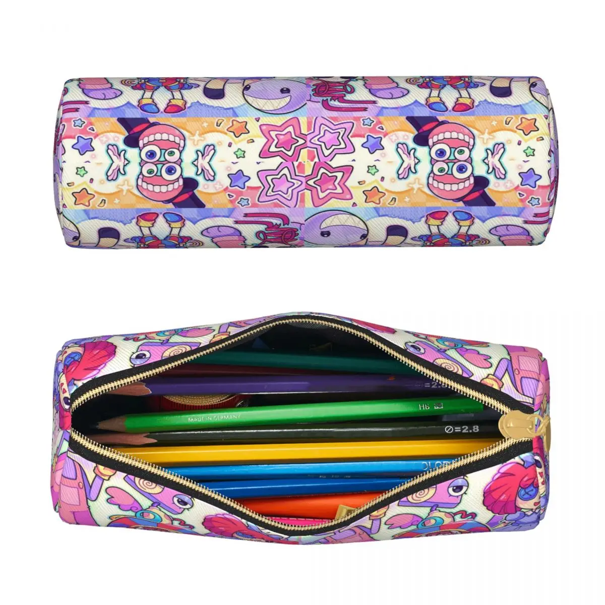 The Amazing Digital Circus Accessories Pencil Case Leather Pomni Jax Pen Bag Kids Big Capacity School Supplies Gifts Pencilcases