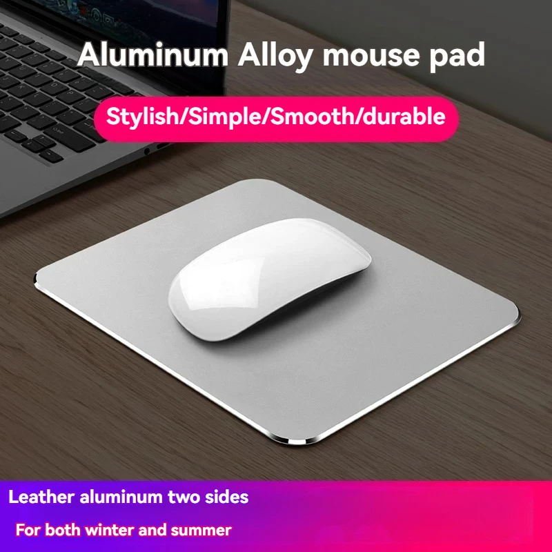 

Metal Mouse Pad Customization Aluminum Alloy PU Leather Waterproof Dirt Resistant Hard Pad E-Sports Gaming Mats Desk Pad Gifts