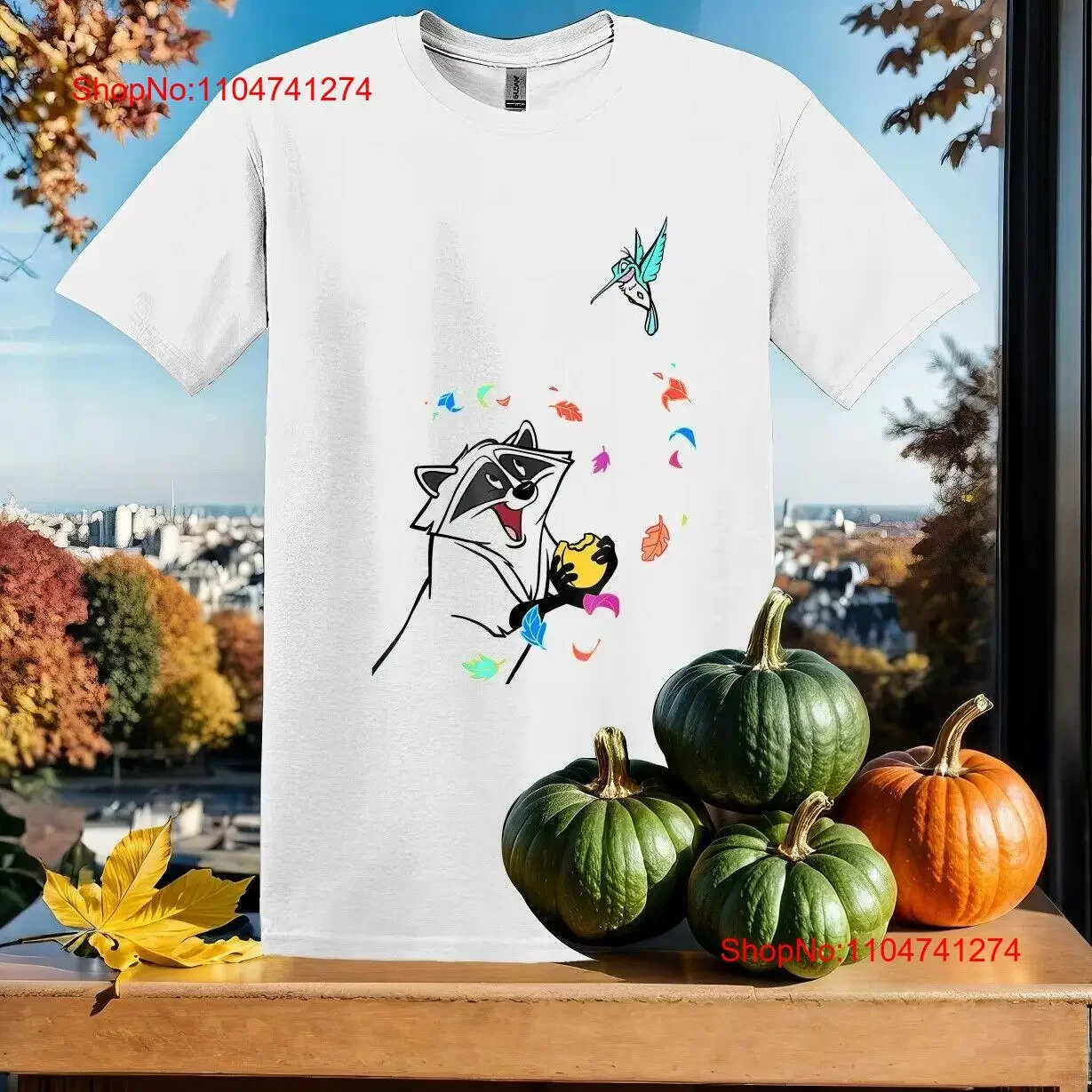Pocahontas Meeko Flit camiseta niños SX293 vintage lavado ligeramente cómodo Casual versátil Top para uso diario moda