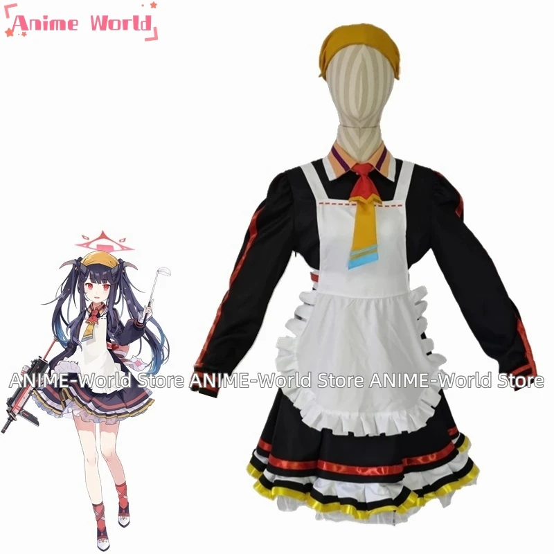 《Custom size》Anime Blue Archive Aikiyo Fuuka Game Suit Maid Dress Cosplay Costume Lovely Uniform Halloween Party Role Play