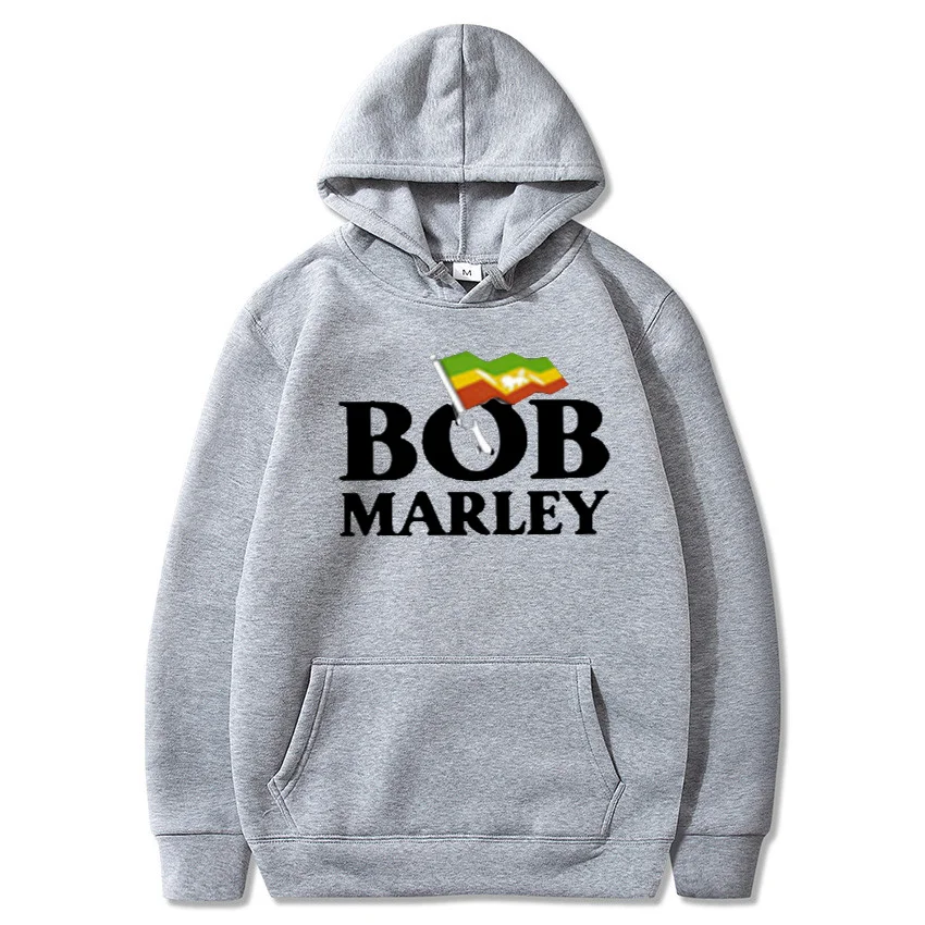 2022 Winter Fashion New Pullover Men Women Hoodie Music Style Graphic Harajuku Bob Marley Print Loose Long Sleeve Top Sweatshirt