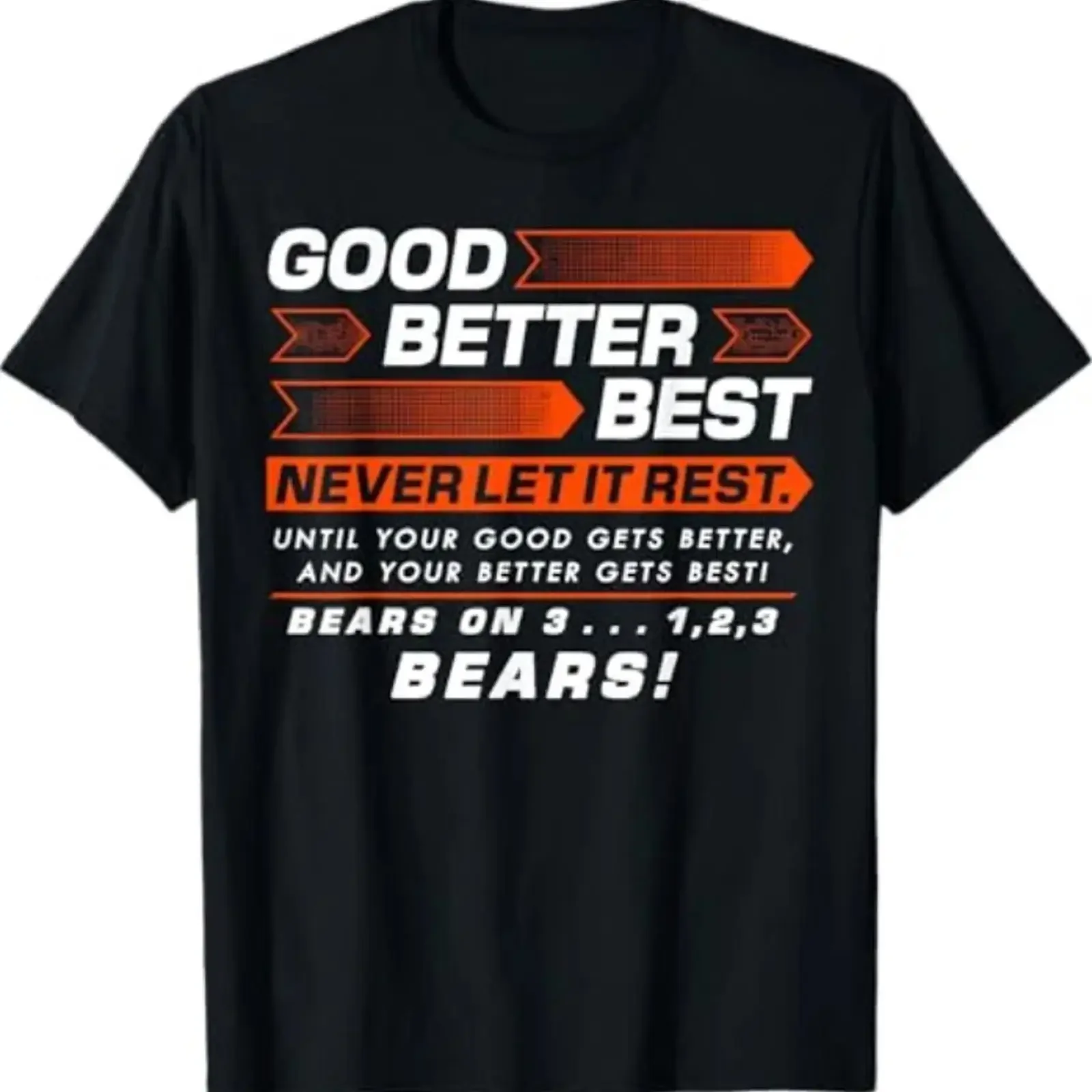 Good Better Best Never Let It Rest Motivation Bear T Shirt V2 vintage Washed Casual homme designer clothes Versatile streetwear