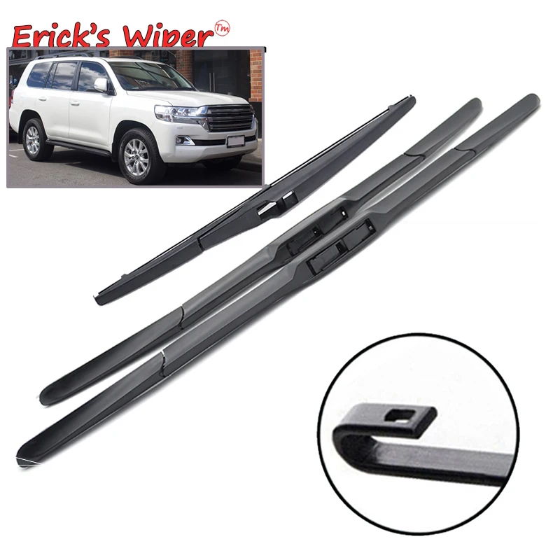 Erick's Wiper-Lâminas de limpador dianteiro e traseiro para Toyota Land Cruiser 200 J200 2008-2020, janela para-brisa do pára-brisa, 24 "22" 12"