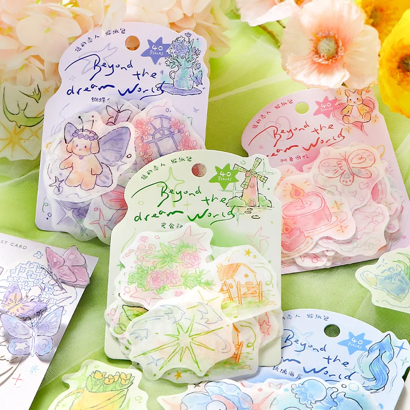 

8packs/LOT Outside of dreams series markers photo album decoration paper masking washi sticker