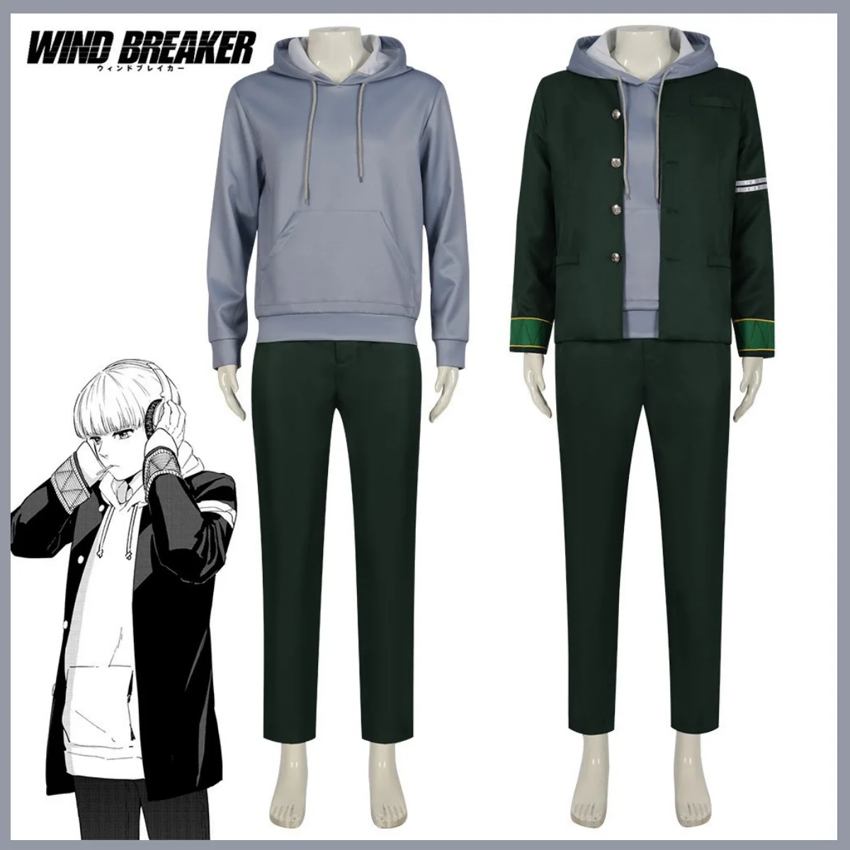 Anime Wind Breaker Ren Kaji Cosplay Costume Hoodies Coat Athletic Wear School Uniform Adult Man Carnival Christmas Suit