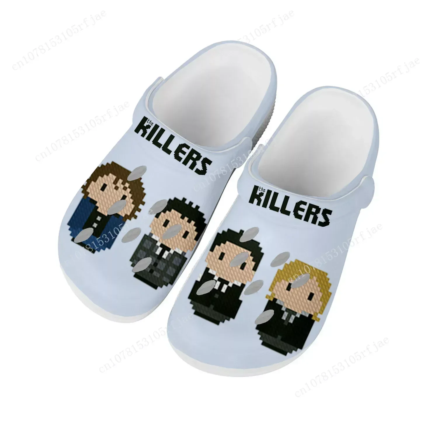 

The Killers Rock Band Home Clogs Custom Water Shoes Mens Womens Teenager Shoe Garden Clog Breathable Beach Hole Slippers White