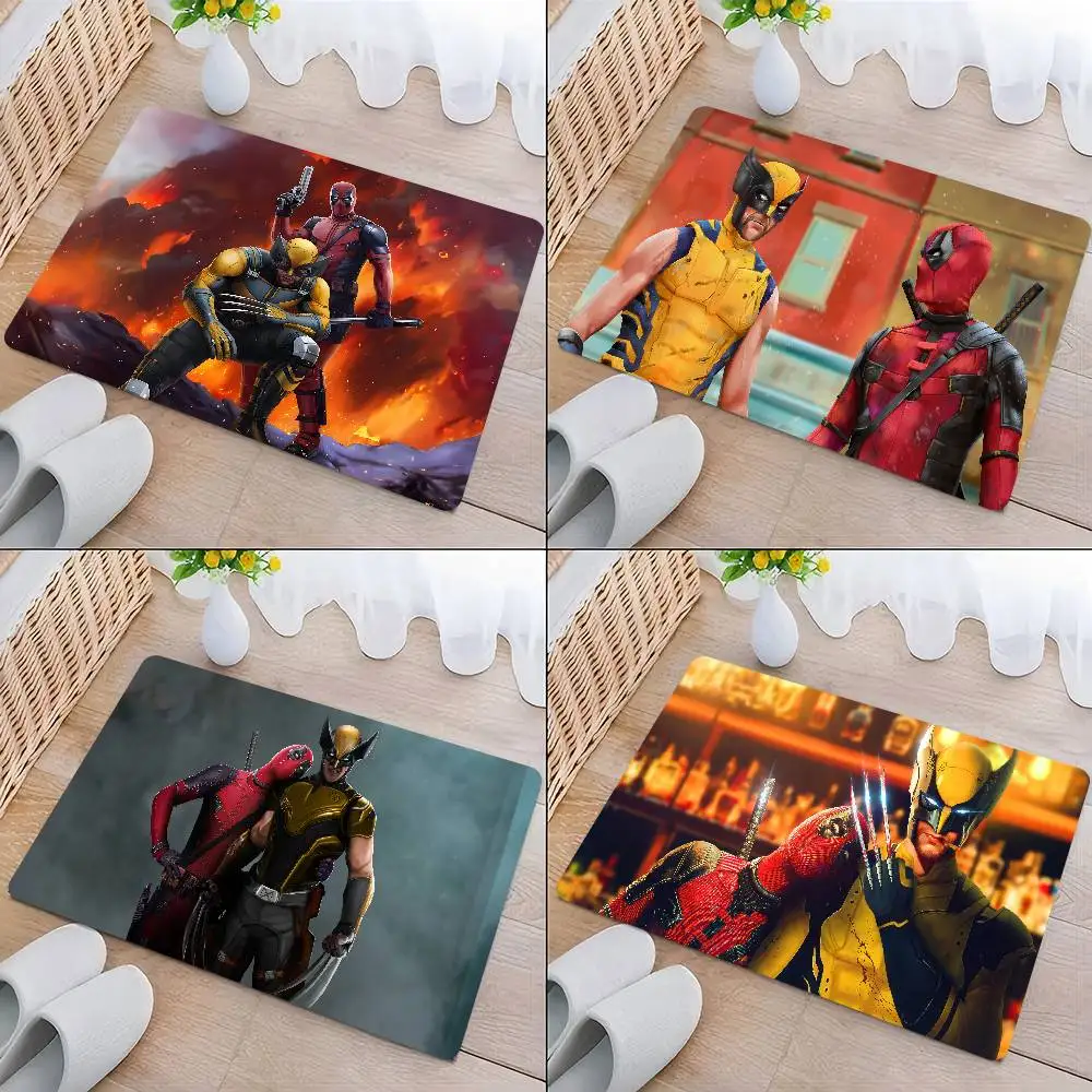 

Deadpool And W-Wolverine Hallway Carpet Non-Slip Laundry Room Mat Laundry Decor Balcony Child Living Room Toilet Rug