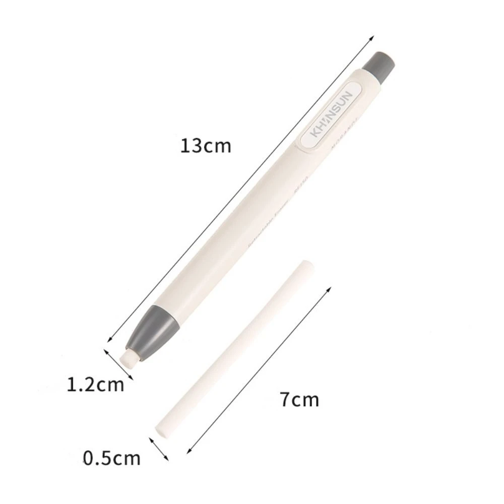 New Design Efficient Press Pencil Eraser Pen Style Writing Retractable Eraser Wiping Correction Pencil Rubber Student