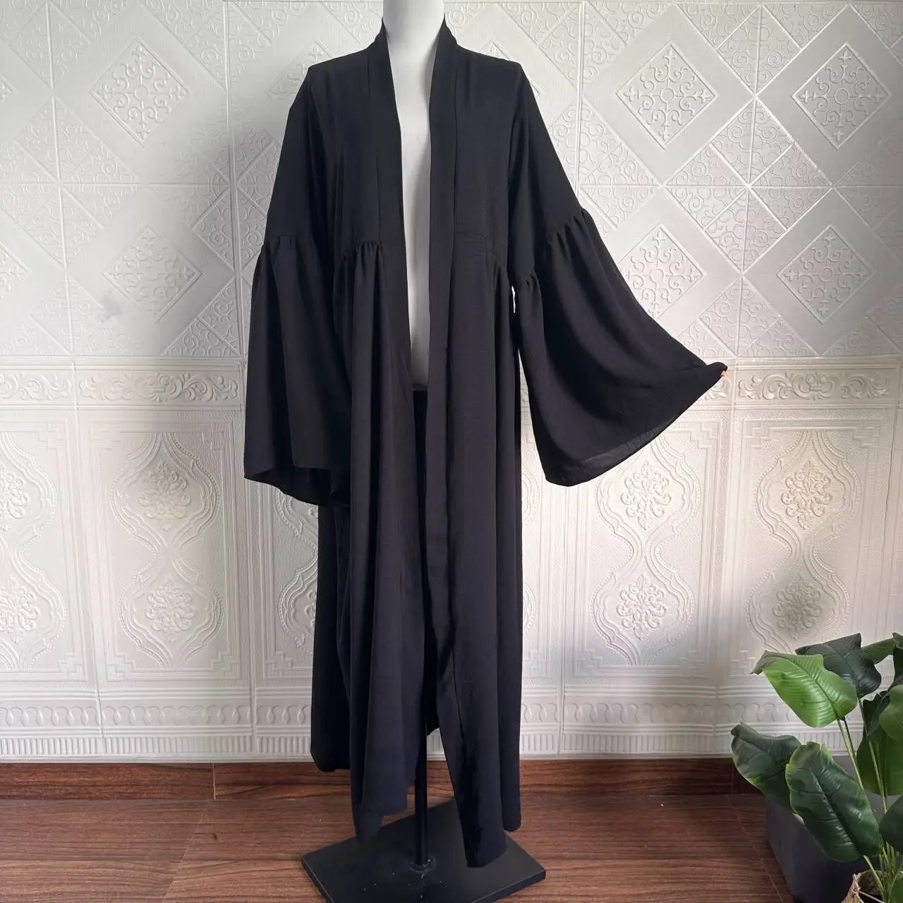 Thin Open Abaya Plain Women Muslim Abaya Kimono Muslim Eid Ramadan Elegant Cardigan Gown Islamic Clothing Dubai Abayas Outfits