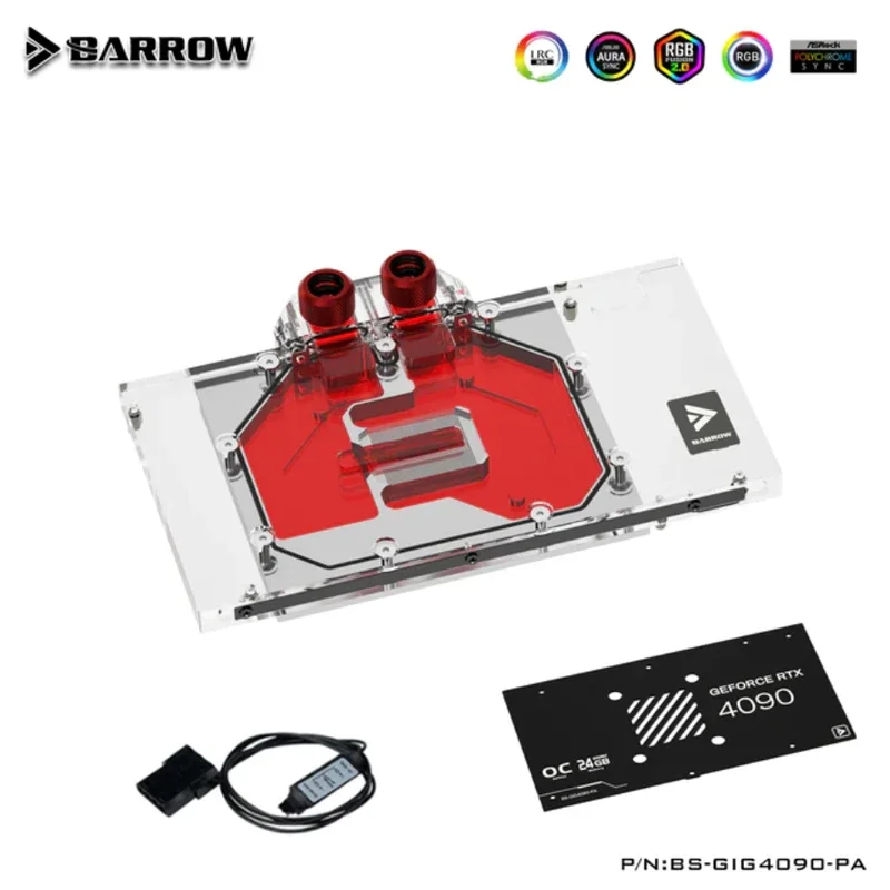 

Barrow GPU Water block For ASUS TUF RTX4090 O24G OG GAMING A02 Version,Video Card Cooler With Backplate Full cover Radiator