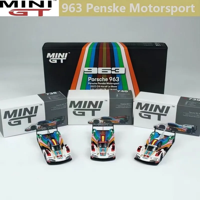 MINIGT 1/64 Porsche 963 # 75 2023 24-hour Le Mans race carAlloy Die Casting Car Model Collection Model Boy Gift Boy's Toy