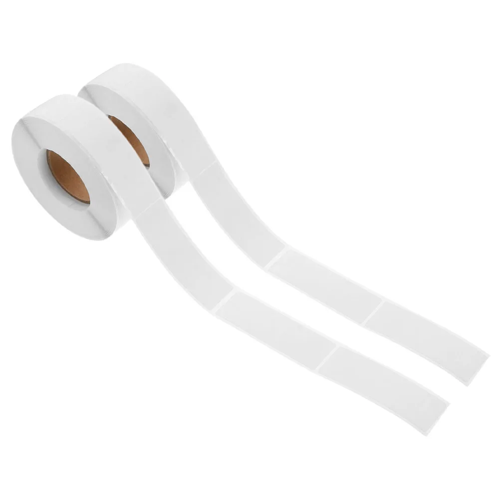 

2 Rolls Reusable Food Label Stickers Smooth Writing Surface Waterproof Freeze Proof Labels for Kitchen Pantry Organization Jar