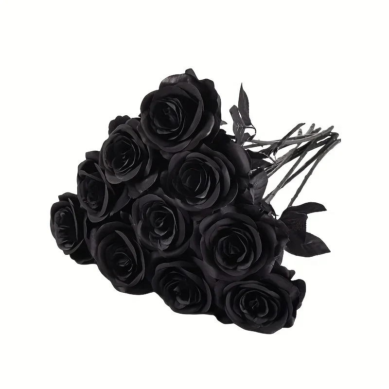 Künstliche Schwarze Rosen Kunstblumen Ohne Behälter Heim Hochzeit Valentinstag Party Tischdekoration Party-Geschenk Fotografie-Requisite