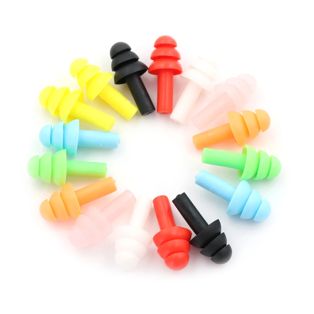 Anti Noise Silicone Ear Plugs, Tampões Confortáveis, Estudo e Sono, 20PCs