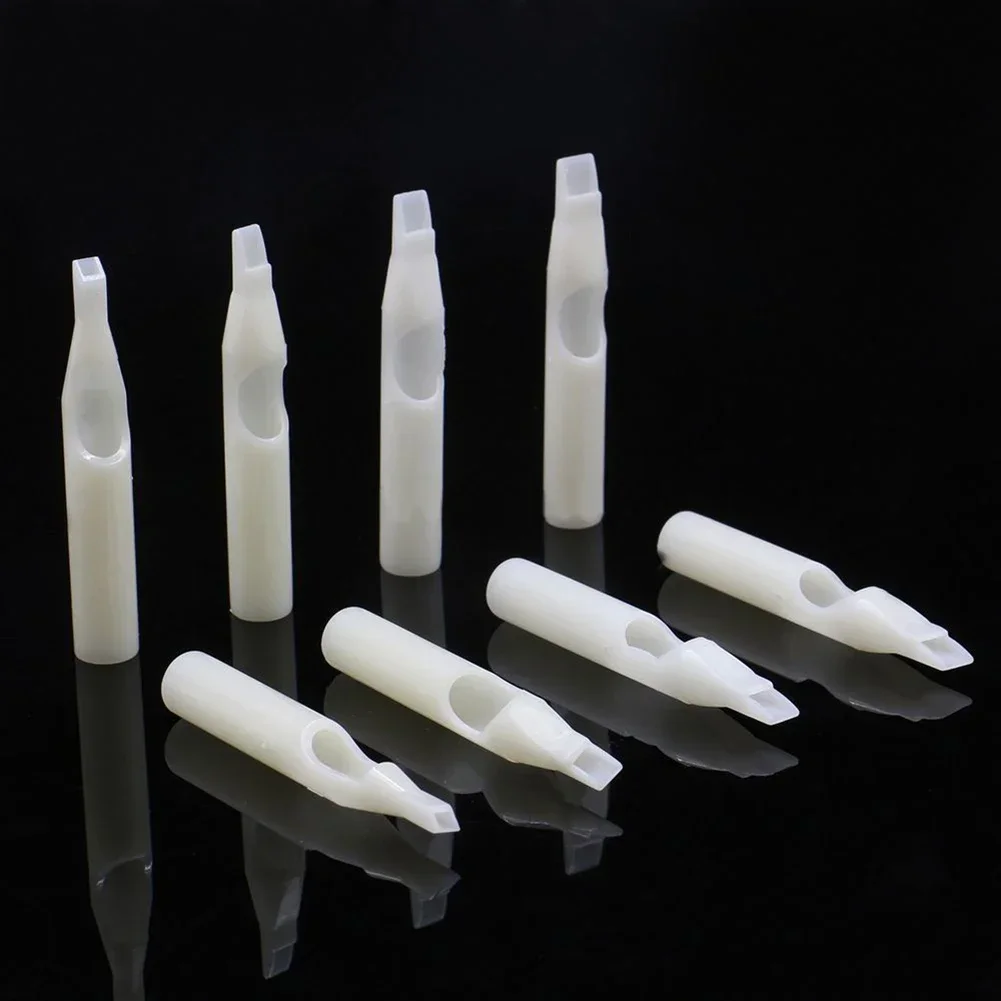 

50Pcs Sterile Assorted Tattoo Tips Kit Disposable White Plastic Nozzles Needle Tube RT DT FT OF Tattoo Gun Grip Accessories