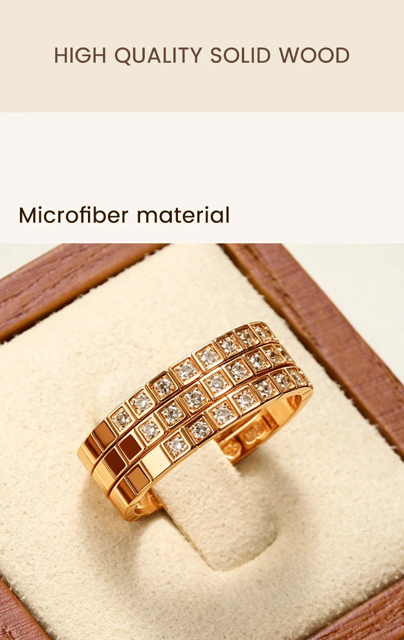 Oirlv Solid Wood Ring Holder,Square Single Ring Display Stand,Showcase Jewelry Display Bear Earrings Bracelet Jewelry Holder