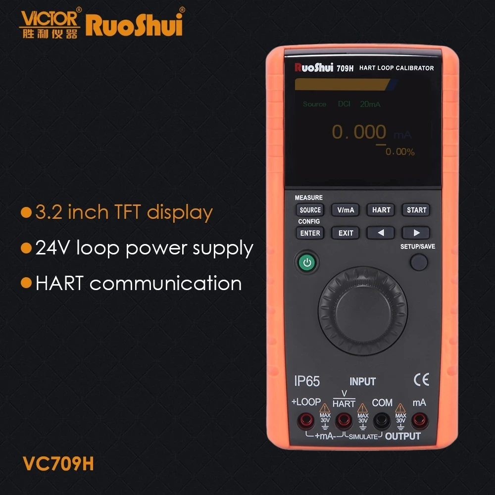 Victor 709H Loop Calibrator HART Ohm Temperature Simulates Absorption Current Compensation Calibration Detector Electrical Meter