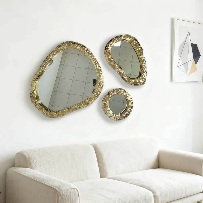 Nn Gold border metal stainless steel office hotel living room bedroom villa Restaurant store background wall wall decoration