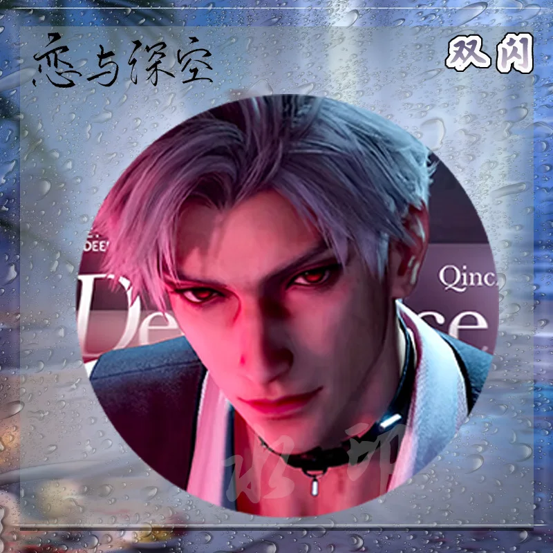 Anime Love and Deepspace Rafayel Zayne Xavier Sylus Cosplay Crossing The Light Year Series Double Flash Squelch Badge Geschenke