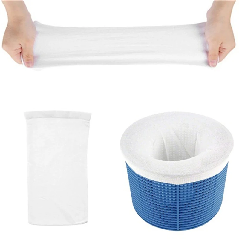 Filter Swimming Pool Cleaning Tools Accessories Mesh Dust-proof Anti-fouling Swimming Pool Garbage Bag White