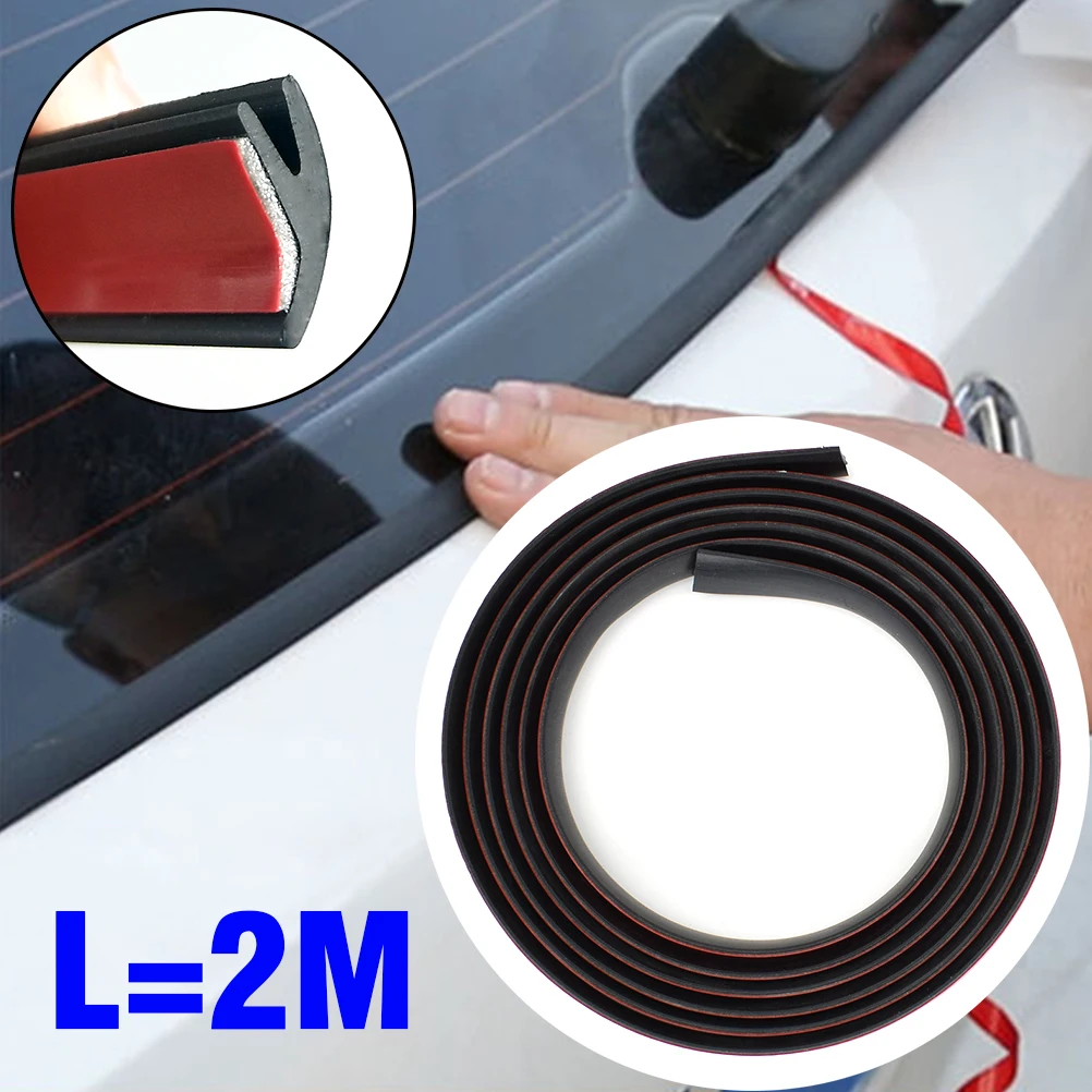 Universal Car V Shape Rubber Seal Weather Strip Windshield Hollow Glass Window Edge Moulding Trim Decorate Weatherstrip 2 Meter