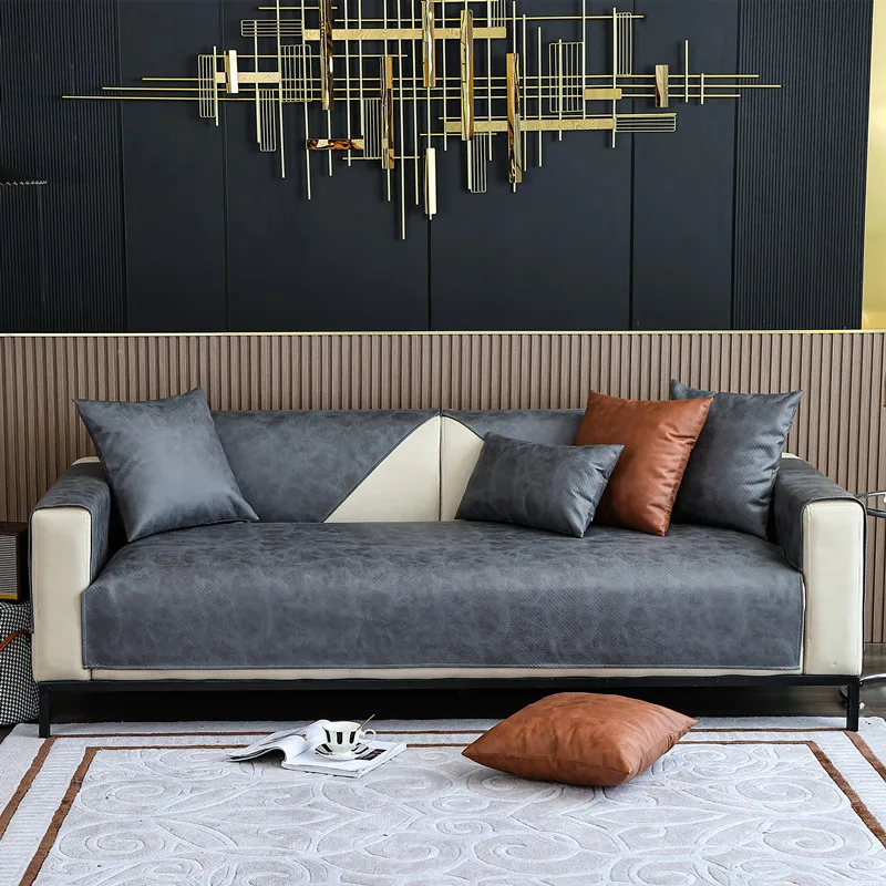 Thickened Imitation Leather Fabric, Modern Simple and Luxurious Seat Cushion, Soft Bag, Sofa Cushion Fabric, Anti Cat Claw
