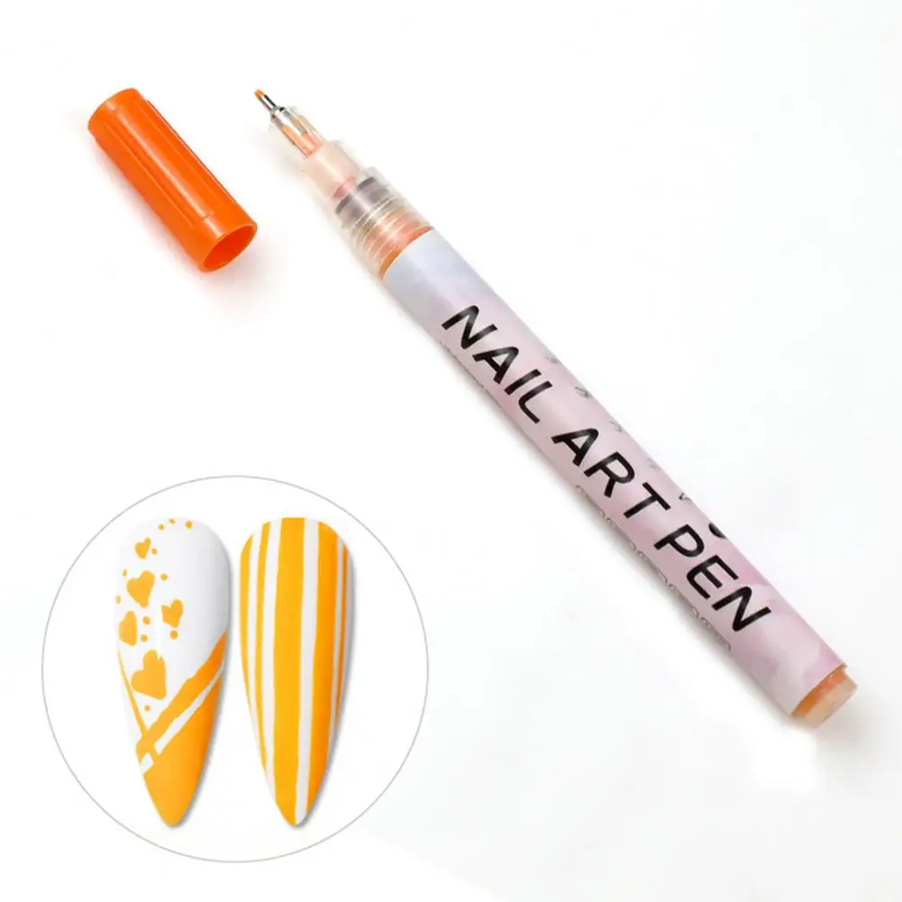 Premium Nail Pen Ingredient Safety Line Drawing Pen 0.5mm Needle Tip Wide Application 12 Colors Nail Art Painted Outline Pen