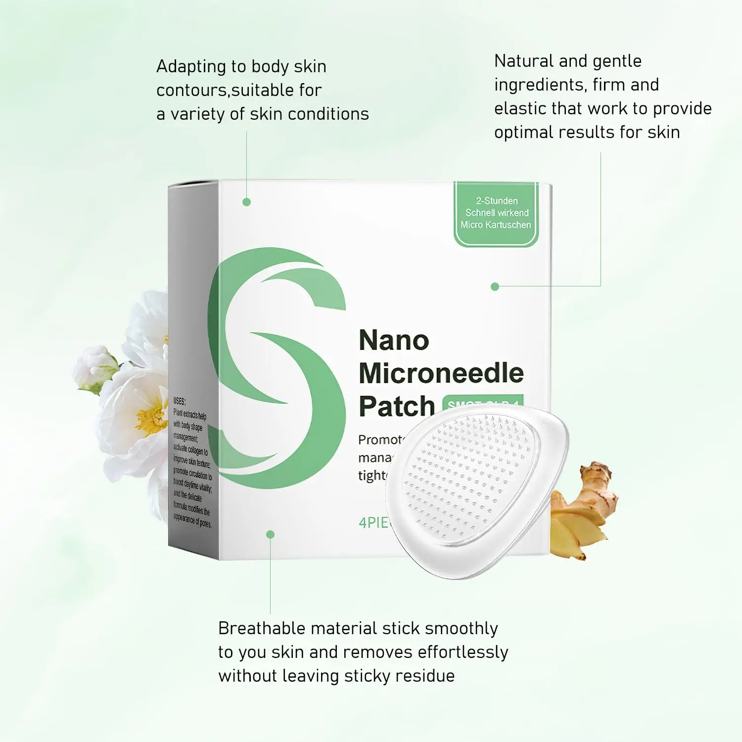 Newest Body Nano Patch for Women Men Weight Management Long-Lasting Daily Body Microneedle Patch Weight Patch for Fats Burning