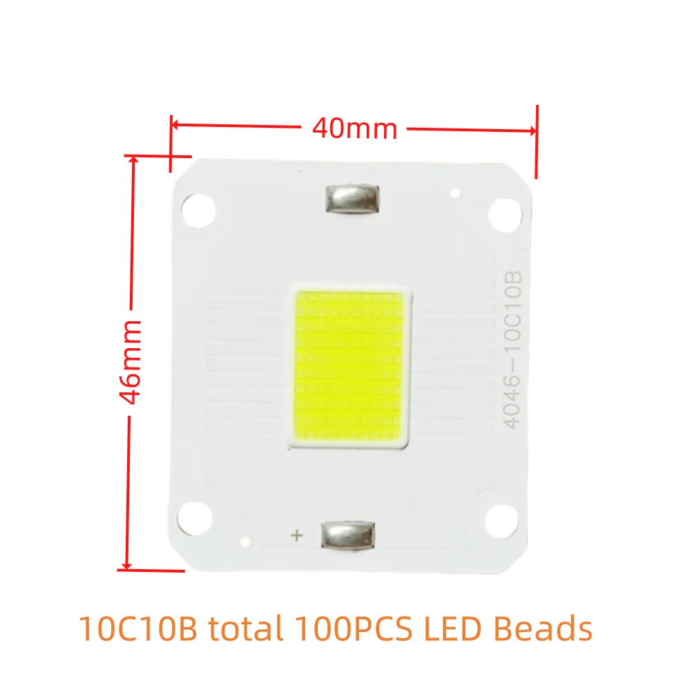 Projector Lamp LED Light Source Bulb 10C10B 100PCS High Brightness Beads White Lighting DIY Repair Projection Illuminator 4046