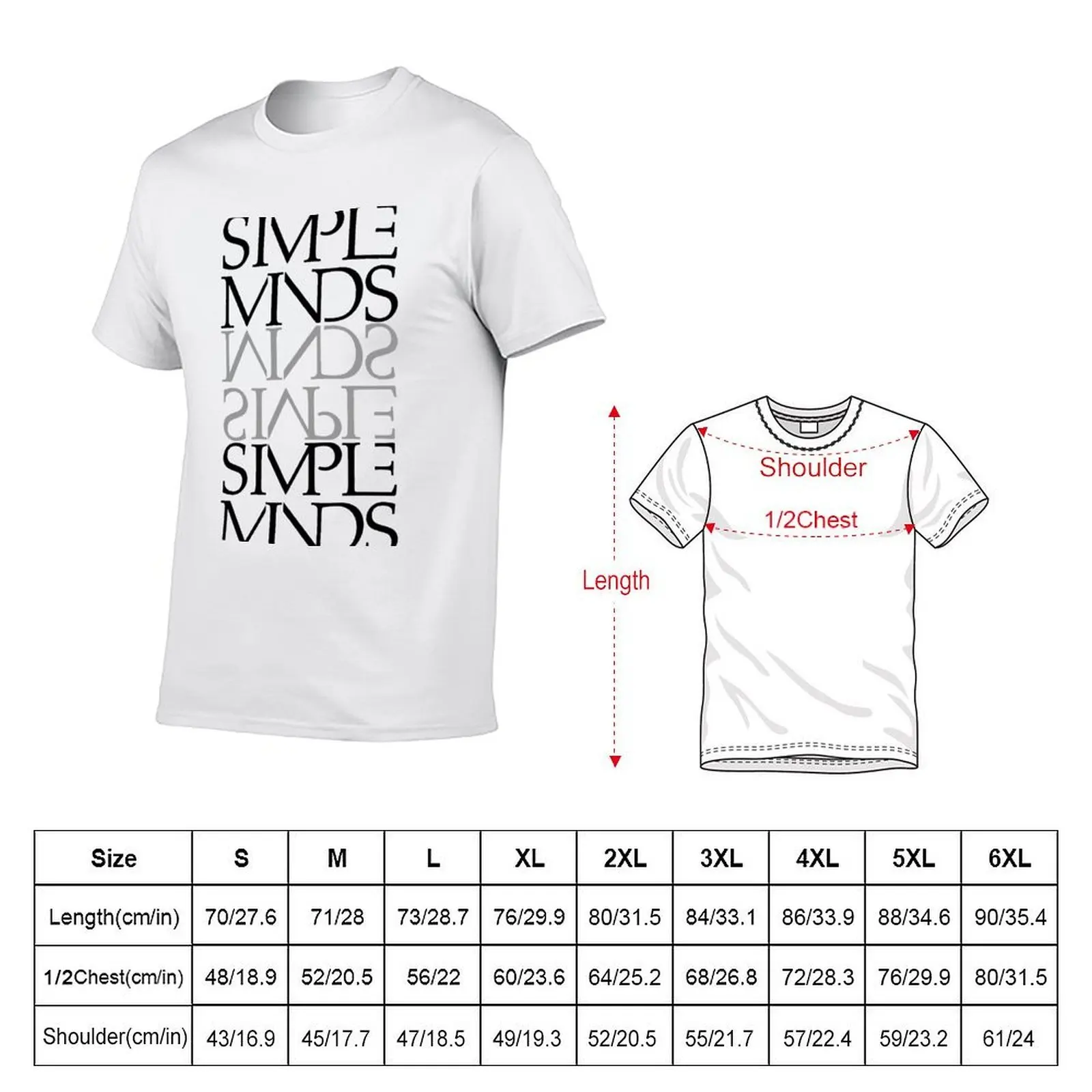 Simple Minds Logo (Black & Black) T-Shirt essential t shirt anime t shirts oversize man graphic t shirt T-shirt