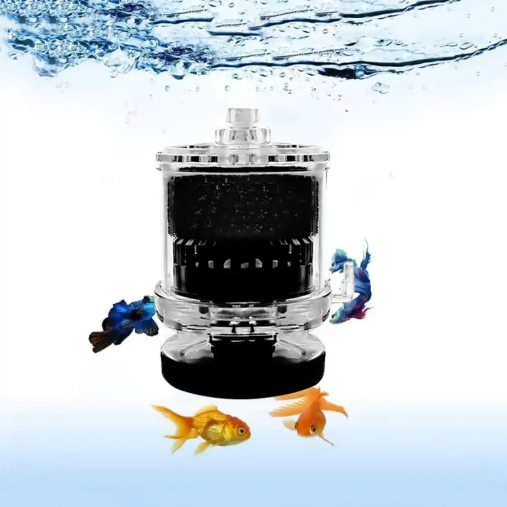 Mini Fish Tank Filter Detachable Ultra Silent Fish Stool Suction Collector Plastic Fish Tank Aerator Home Fish Tank