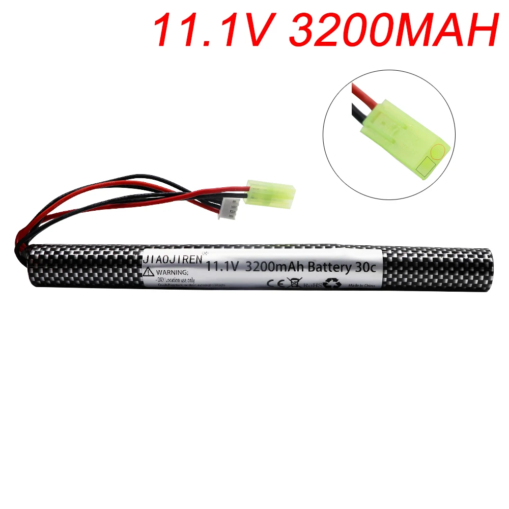 3S 11.1V 3200MAH 18650 40C high capacity Lipo Battery For AKKU Mini Airsoft Gun Battery RC model 40C accessories 1-3PCS