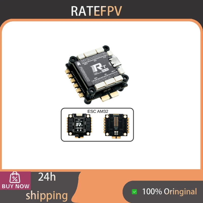 RATEFPV F4V4 55/65A Full Plug-and-Play FPV Stack, Freestyle & Racing Drone F435 Flight Controller with 32-bit ESC
