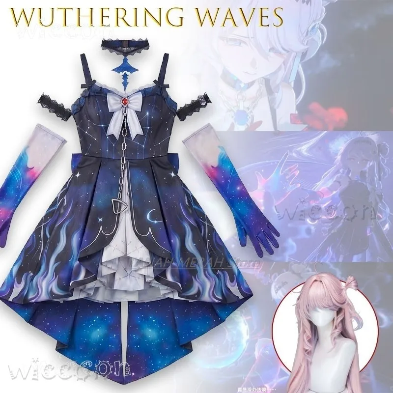 

Костюм для косплея Wuthering Waves Denia Second Form, полный комплект, для взрослых, по мотивам аниме и игр, карнавальный наряд