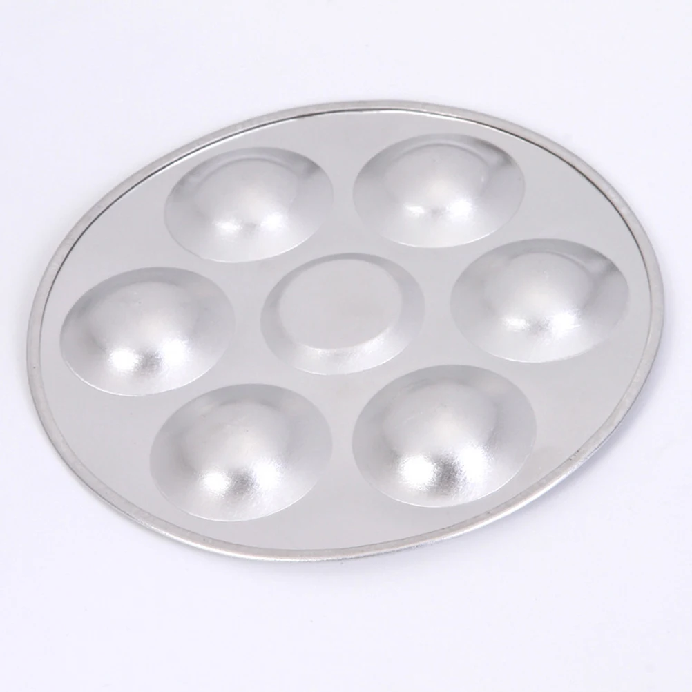 

2Pcs Stainless Steel Pigment Mixing Plates Practical Painting Trays for Artists Color Mixing Pallets Painting Tray