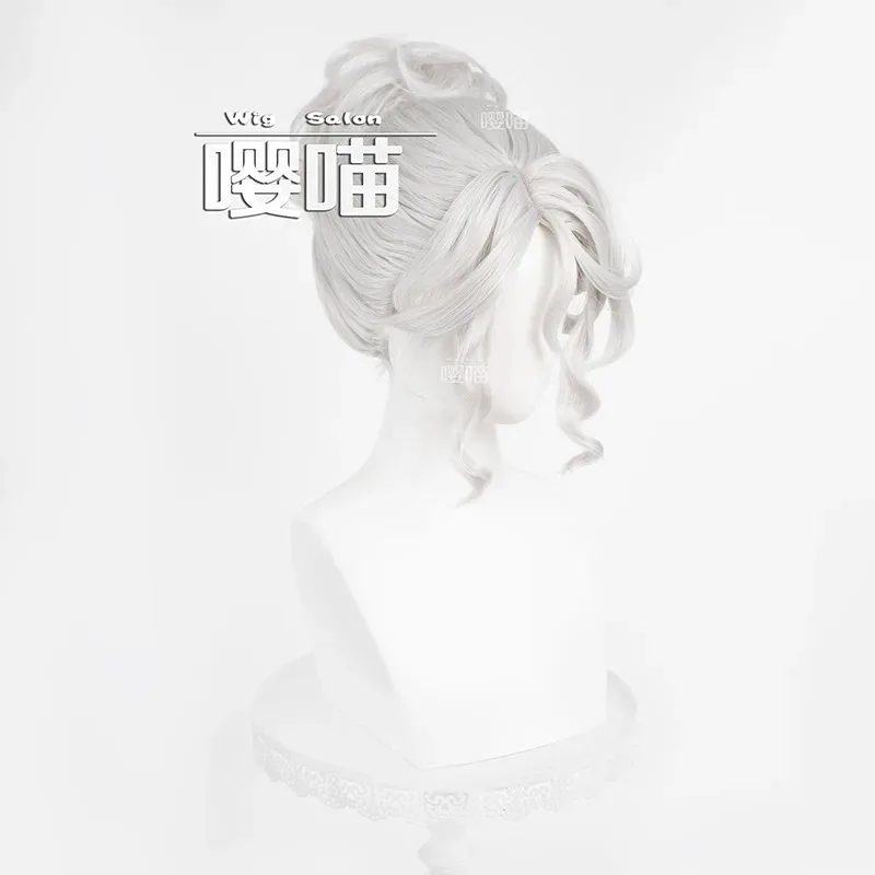 

Candy 2025Game Identity V Женщина Танцовщица Маргарета Зелле Косплей Парик 35 СМ Серебристо-Белый Термостойкие Синтетические Волосы Натача Ха