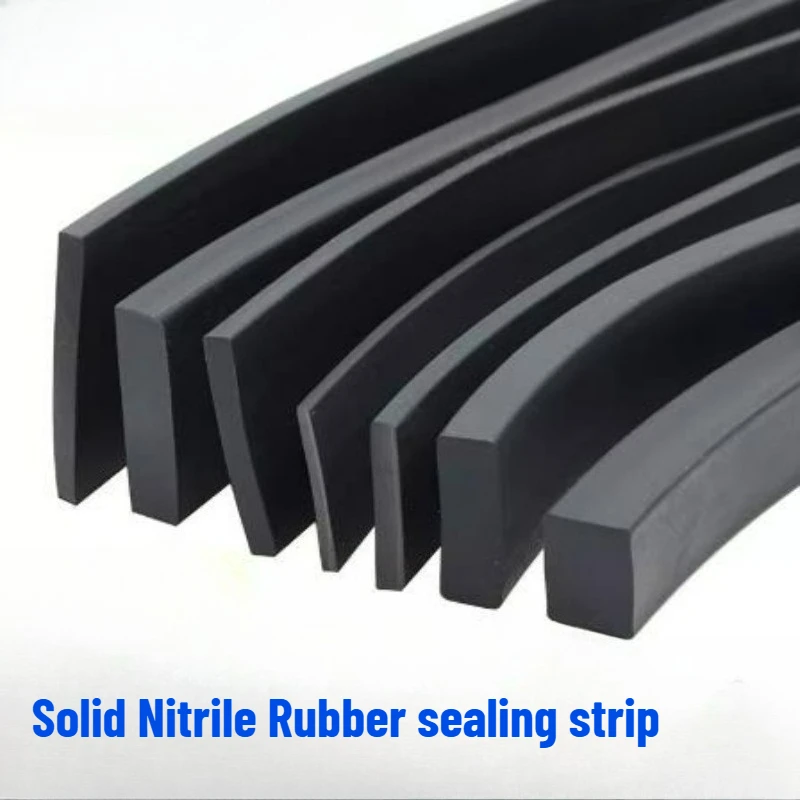 1/2/5Meters Solid NBR Nitrile Rubber Seal Strip Oil Resistance Nitrile Rubber Square Strip 6x6mm  6x8mm  6x10mm~22x22mm